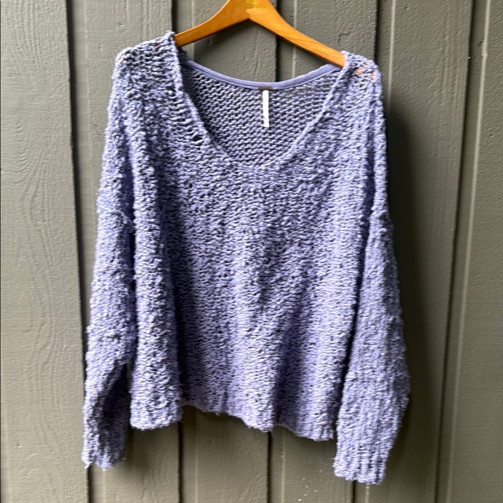 Free People Lavender Knit Sweater XL
